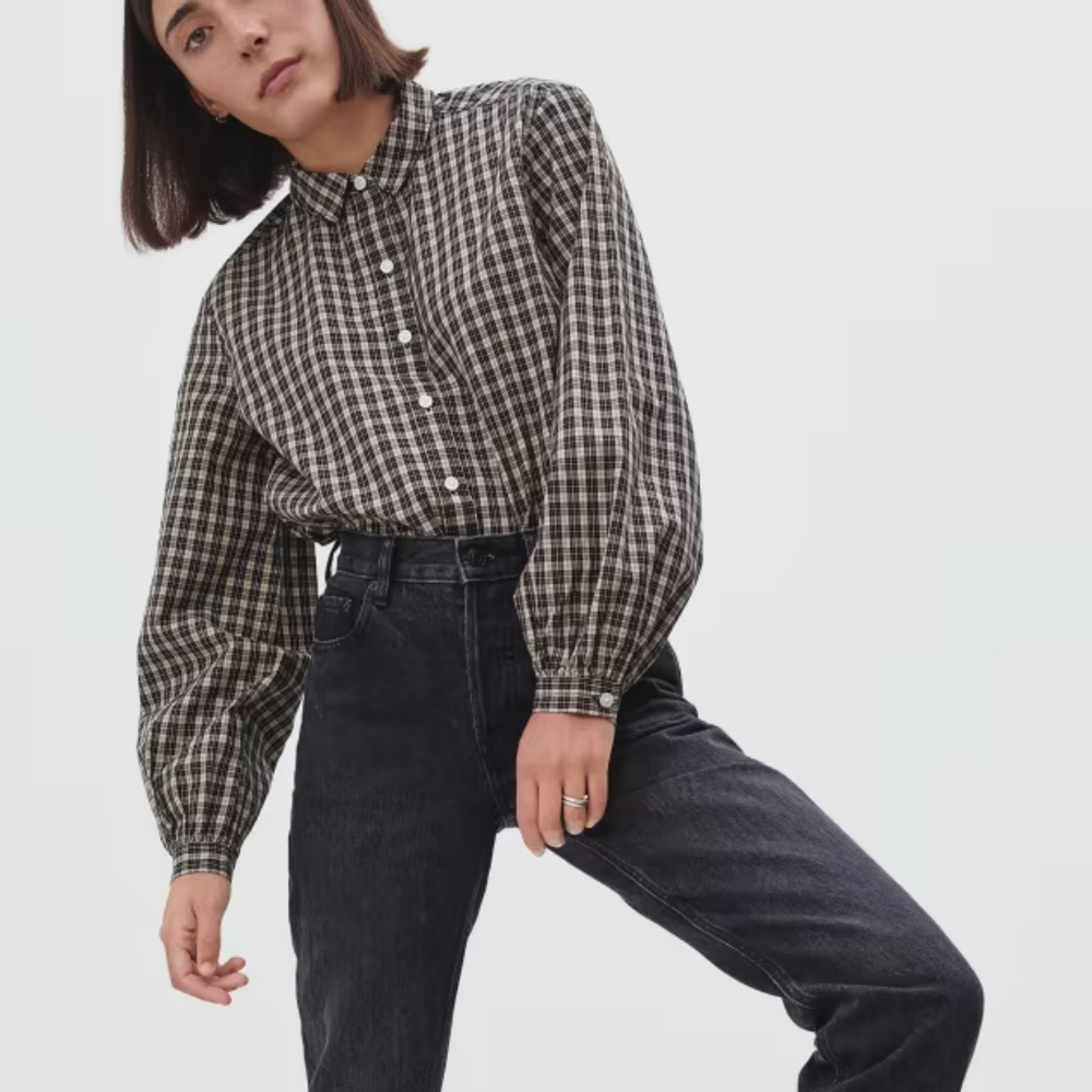 The Organic Cotton Prep Shirt Tan Plaid